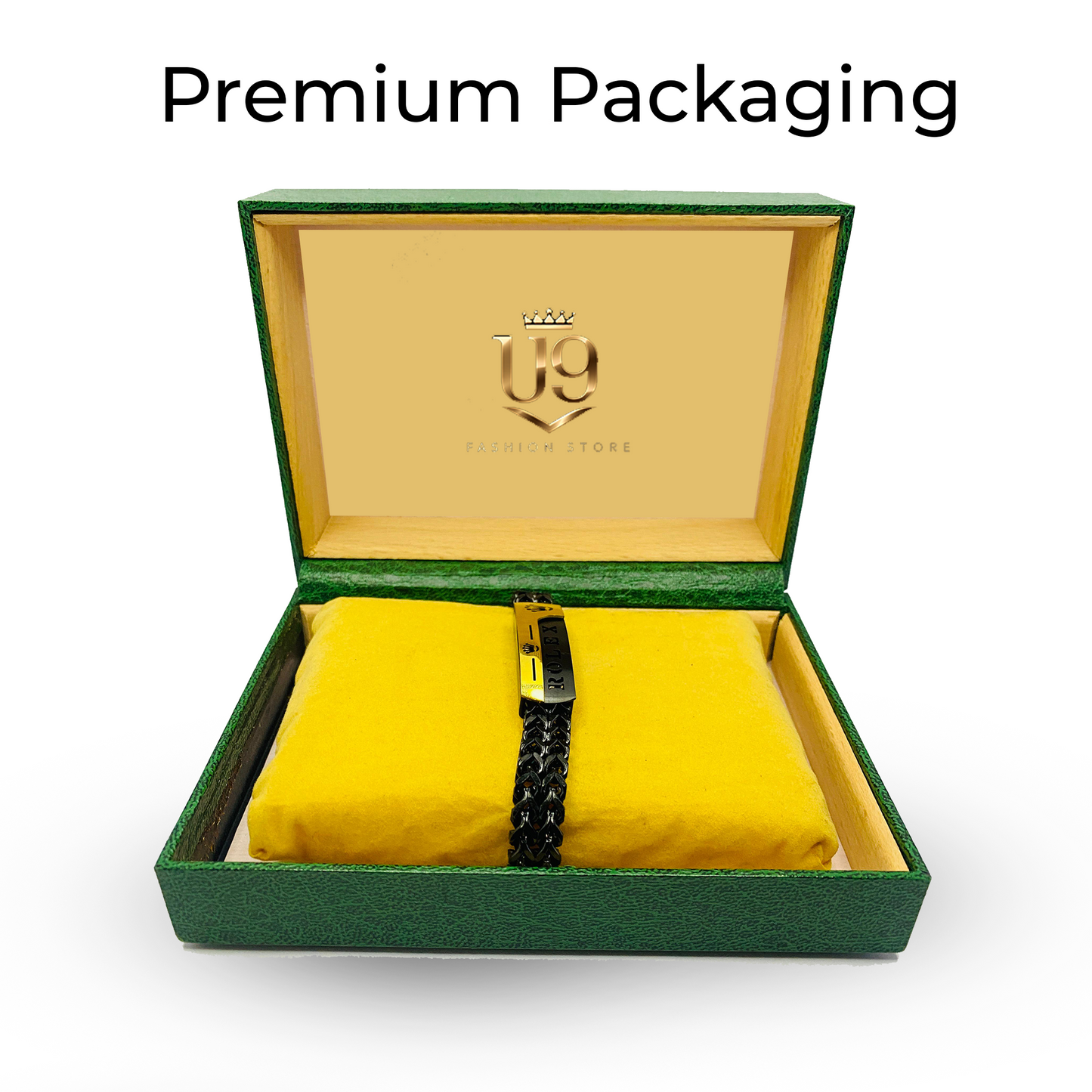 Rolex Crown Black & Gold Prestige Bracelet